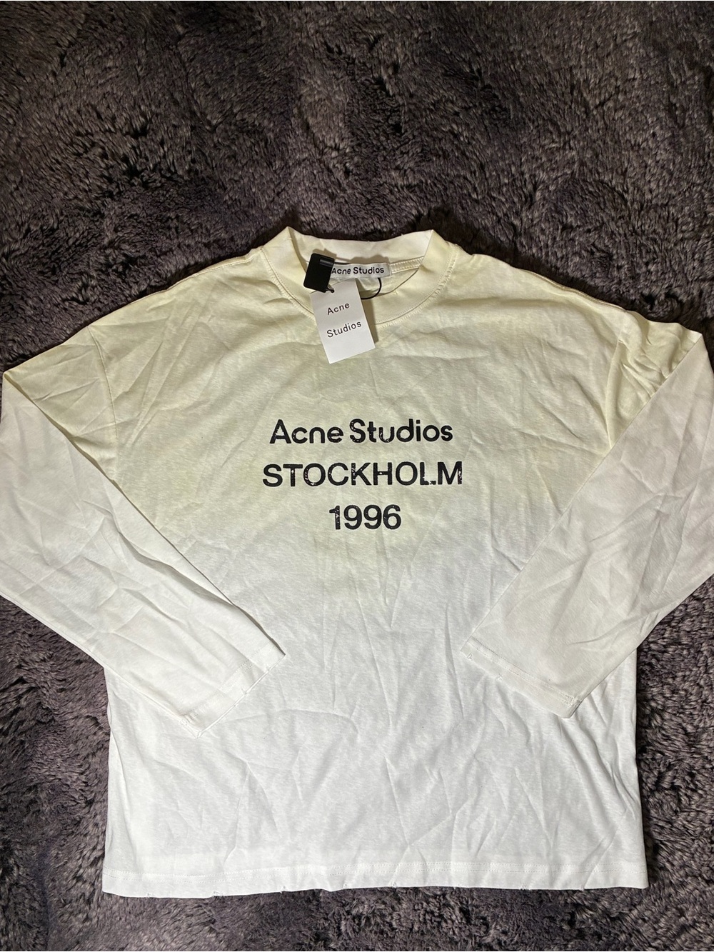 Acne Studios White Long-Sleeve Tee Stockholm 1996